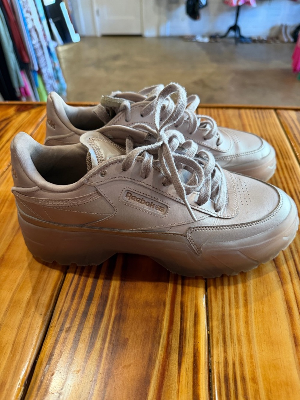 Reebok Women's Platform Sneaker in Taupe